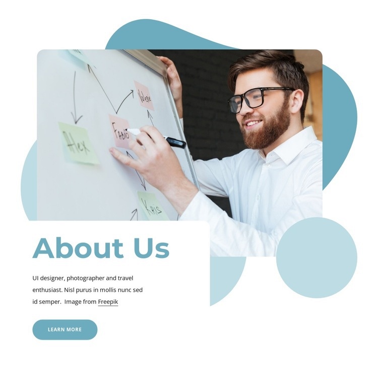 About training company Homepage Design