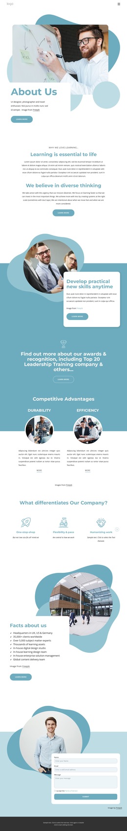 Facts about us - HTML5 Template by Nicepage