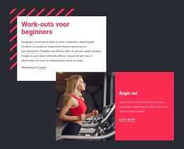 Webpagina Voor Trainingen Voor Beginners