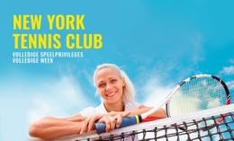 Geweldig Website-Ontwerp Voor Sport Tennisclub