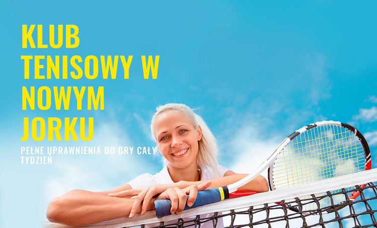 Sportowy klub tenisowy Motyw WordPress