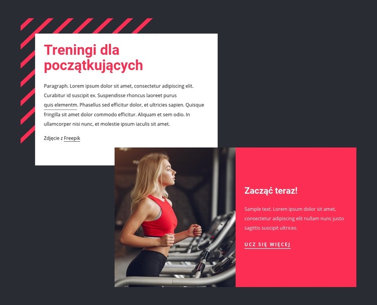 Treningi dla początkujących Szablon CSS