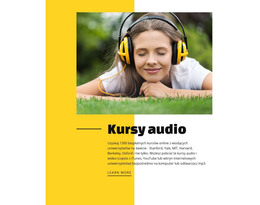 Strona HTML Dla Edukacyjne Kursy I Programy Audio