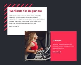 Workouts For Beginners - Best One Page Website