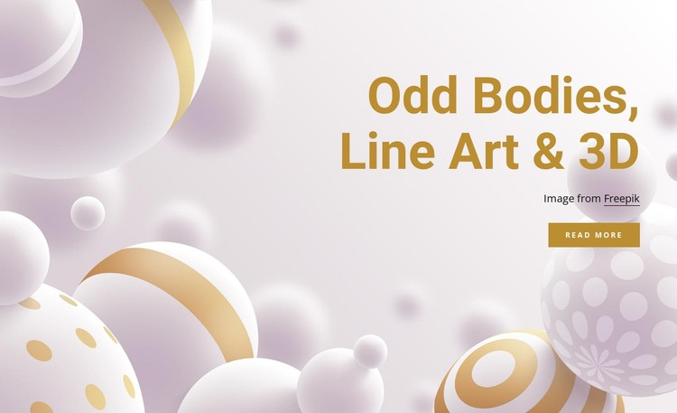 Odd bodies and line art CSS Template