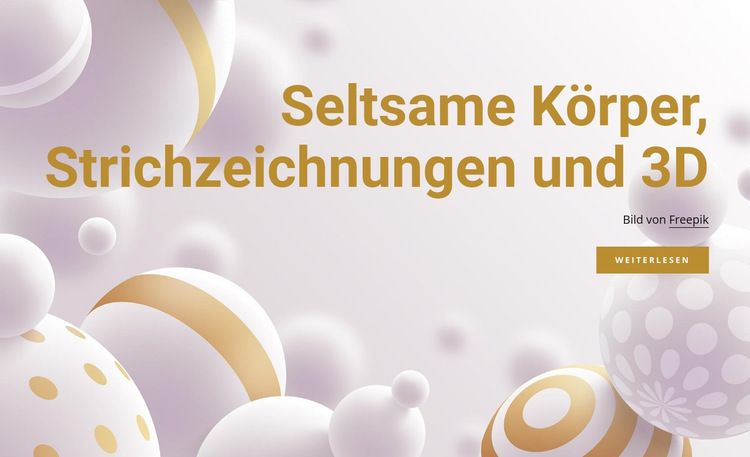 Seltsame Körper und Strichzeichnungen Website-Vorlage