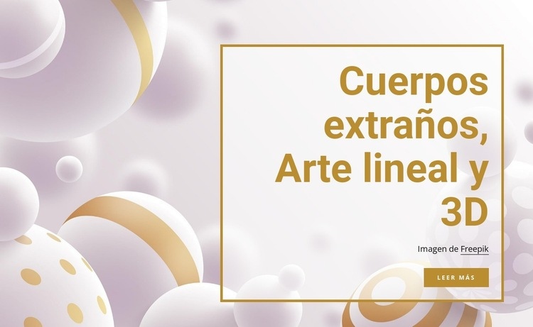 Cuerpos extraños y arte lineal Diseño de páginas web