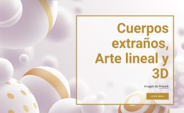 Cuerpos Extraños Y Arte Lineal Plantilla De Diseño CSS