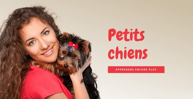 Petits chiens pour les familles Modèles de constructeur de sites Web