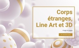 Corps Étranges Et Dessin Au Trait - Maquette De Site Web De Fonctionnalités