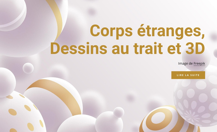 Corps étranges et dessin au trait Thème WordPress