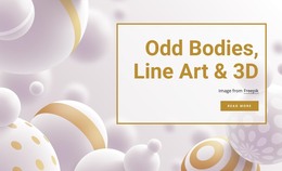 Odd Bodies And Line Art - Free HTML Template