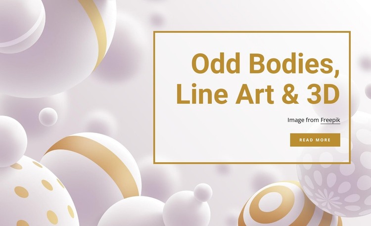 Odd bodies and line art HTML Template