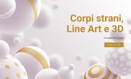 Corpi Strani E Line Art - Mockup Del Sito Web Con Funzionalità