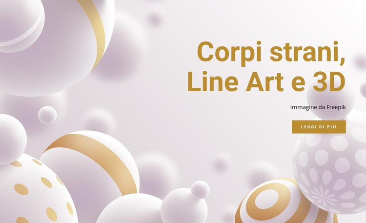 Corpi strani e line art Tema WordPress