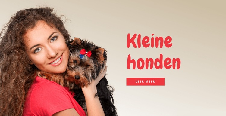 Kleine honden voor gezinnen HTML5-sjabloon