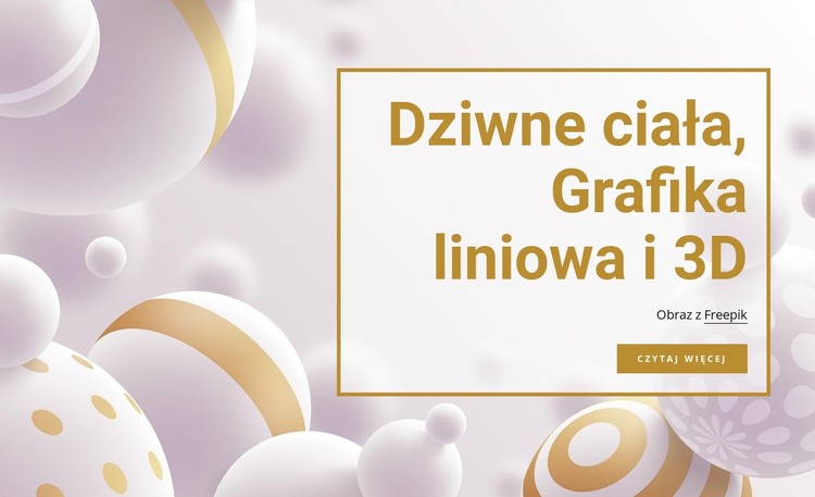 Dziwne ciała i grafika liniowa Szablon HTML