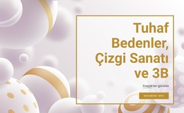 Garip Cisimler Ve Çizgi Sanatı - Web Şablonu