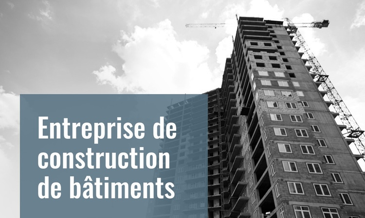 Projets de construction complexes Maquette de site Web