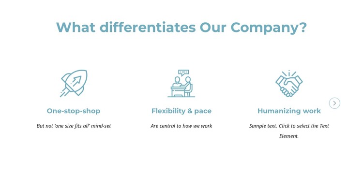 What differentiates our company CSS Template