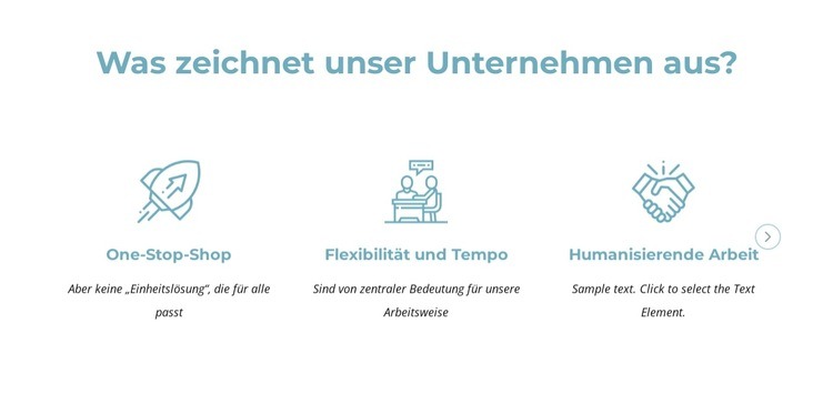 Was unser Unternehmen auszeichnet Vorlage