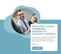 Desarrollar Habilidades Prácticas En Cualquier Momento - Plantilla De Sitio Web Gratuita