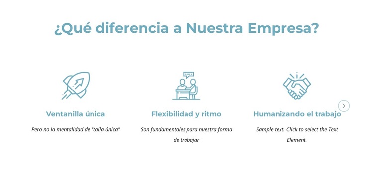 Lo que diferencia a nuestra empresa Plantilla de sitio web