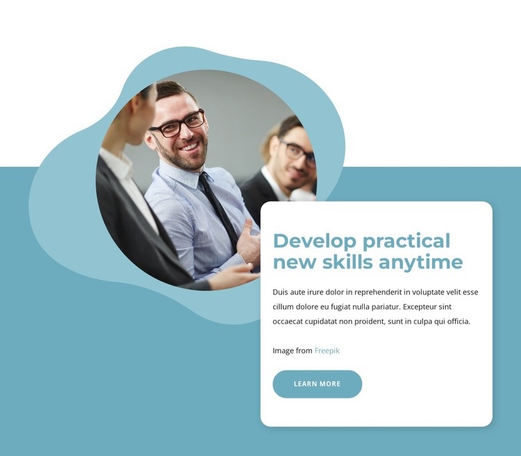 Develop practical skills anytime Homepage Design