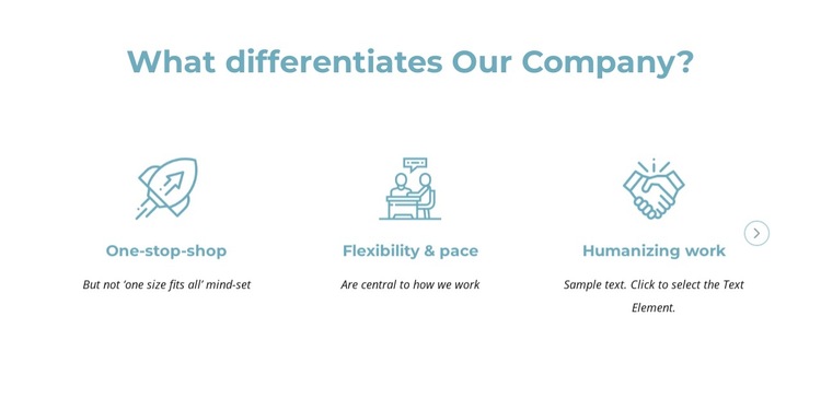 What differentiates our company HTML5 Template