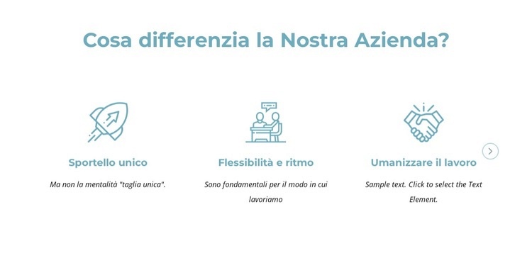 Ciò che differenzia la nostra azienda Mockup del sito web