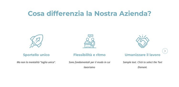 Ciò che differenzia la nostra azienda Pagina di destinazione