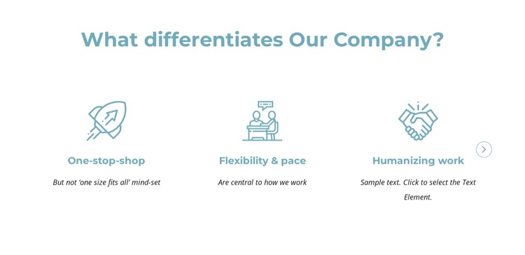 What differentiates our company Joomla Template