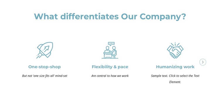 What differentiates our company One Page Template