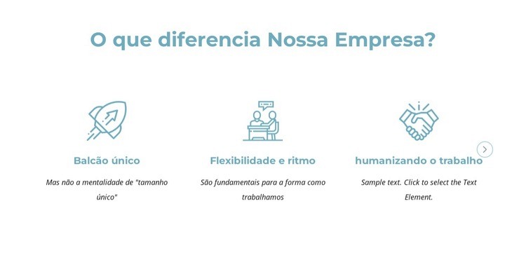 O que diferencia nossa empresa Modelo