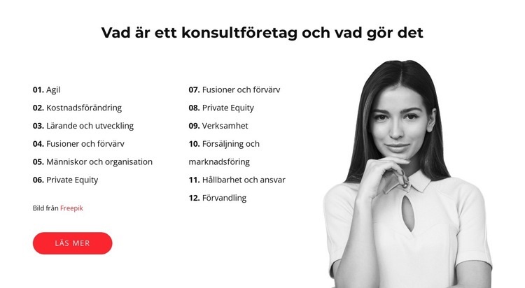 Din förvandling HTML-mall