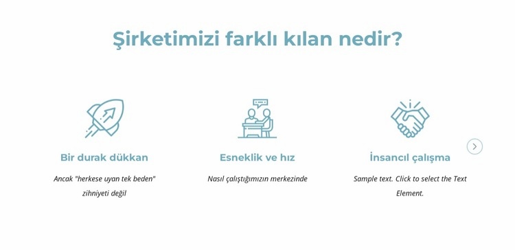 Şirketimizi farklı kılan nedir? Açılış sayfası