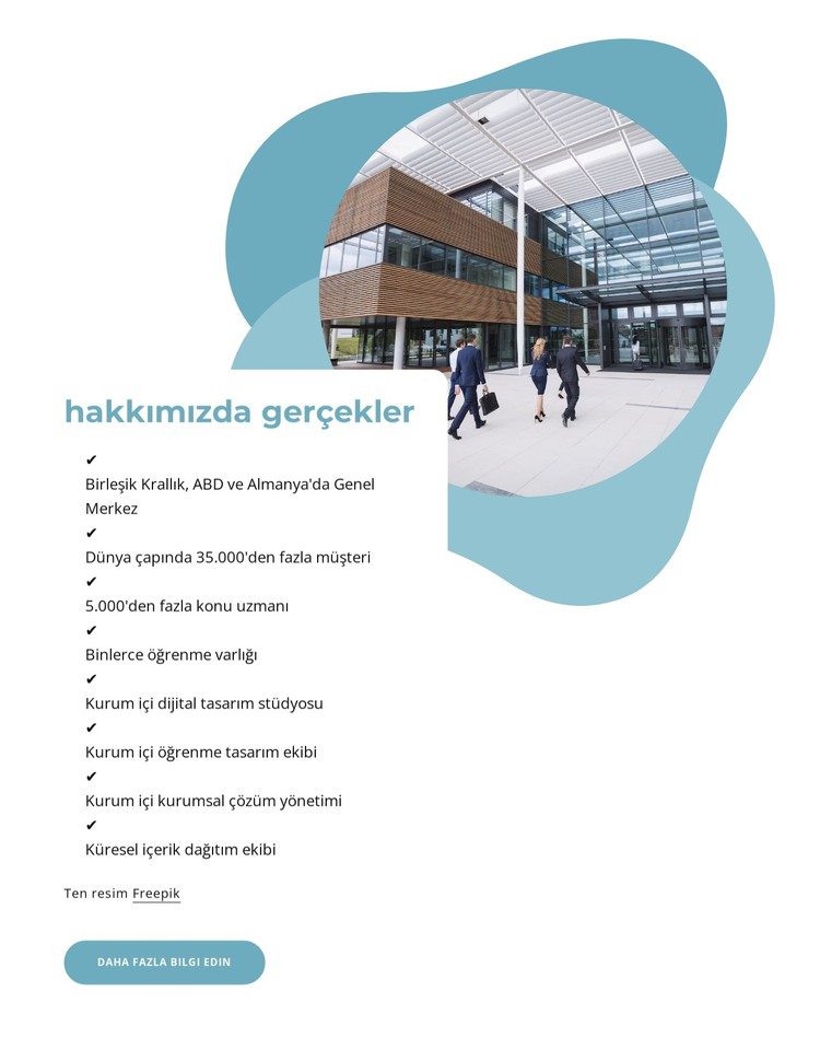 hakkımızda gerçekler HTML Şablonu