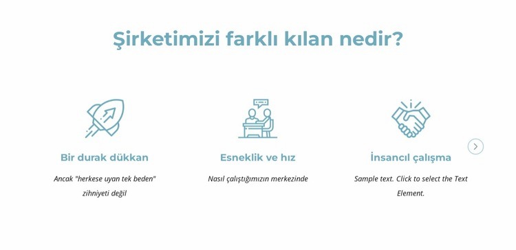 Şirketimizi farklı kılan nedir? Web Sitesi Mockup'ı