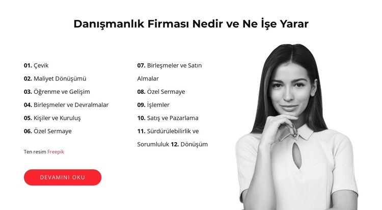 Seninki dönüşüyor Web Sitesi Şablonu