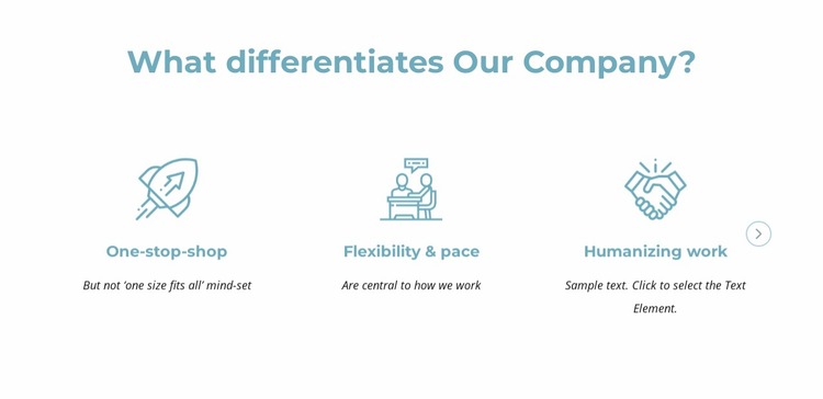 What differentiates our company Website Mockup