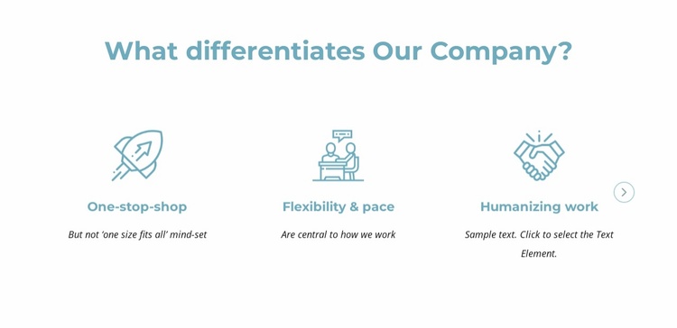 What differentiates our company Landing Page