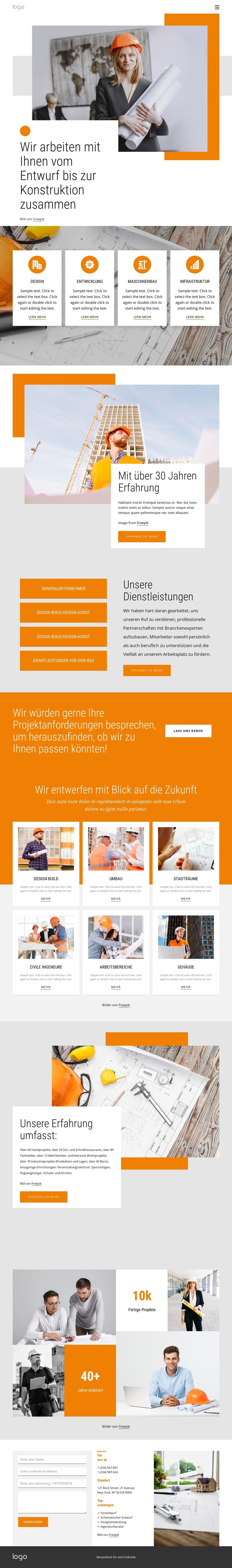 Vom Entwurf bis zur Konstruktion CSS-Vorlage