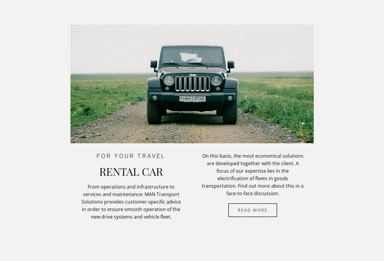 Car rental services  CSS Template
