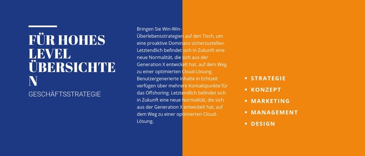 Überschrift und Text auf Hintergrund CSS-Vorlage