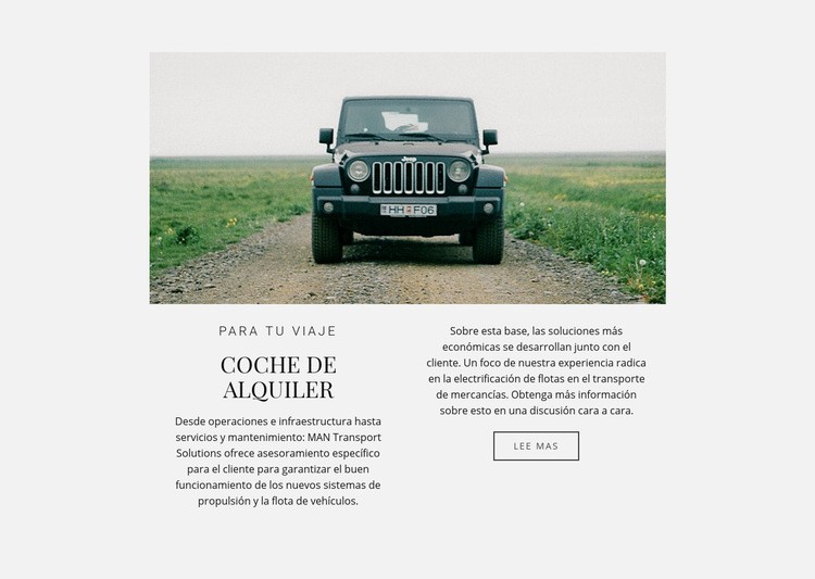 Servicios de alquiler de coches Creador de sitios web HTML