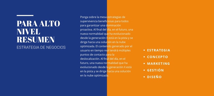 Título y texto de fondo Plantillas de creación de sitios web