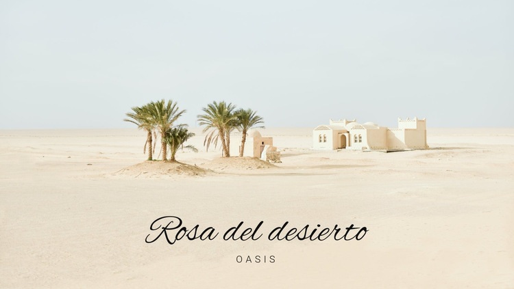 Viaje a los oasis Maqueta de sitio web