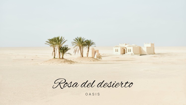 Viaje a los oasis Plantilla CSS