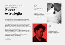 Diseño HTML Para Acerca De Nuestros Programas