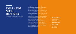 Plantilla HTML5 Premium Para Título Y Texto De Fondo